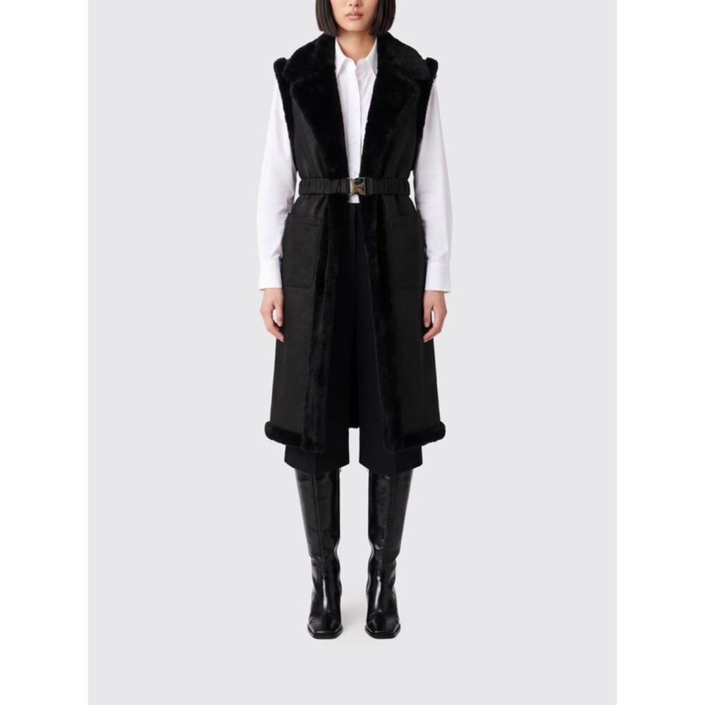 Liu Jo Women Long Faux Fur Robe Gilet Liu Jo With Belt